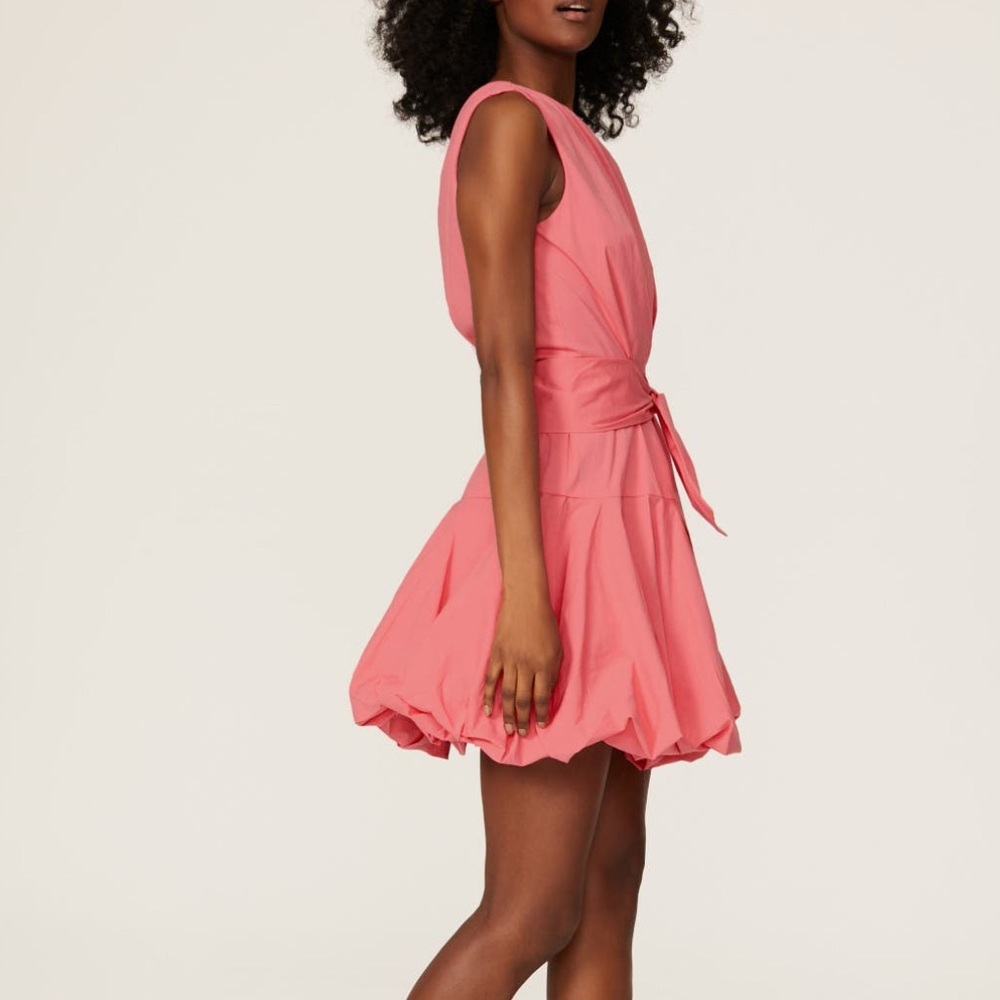 Derek Lam Collective Coral one shoulder puff dress